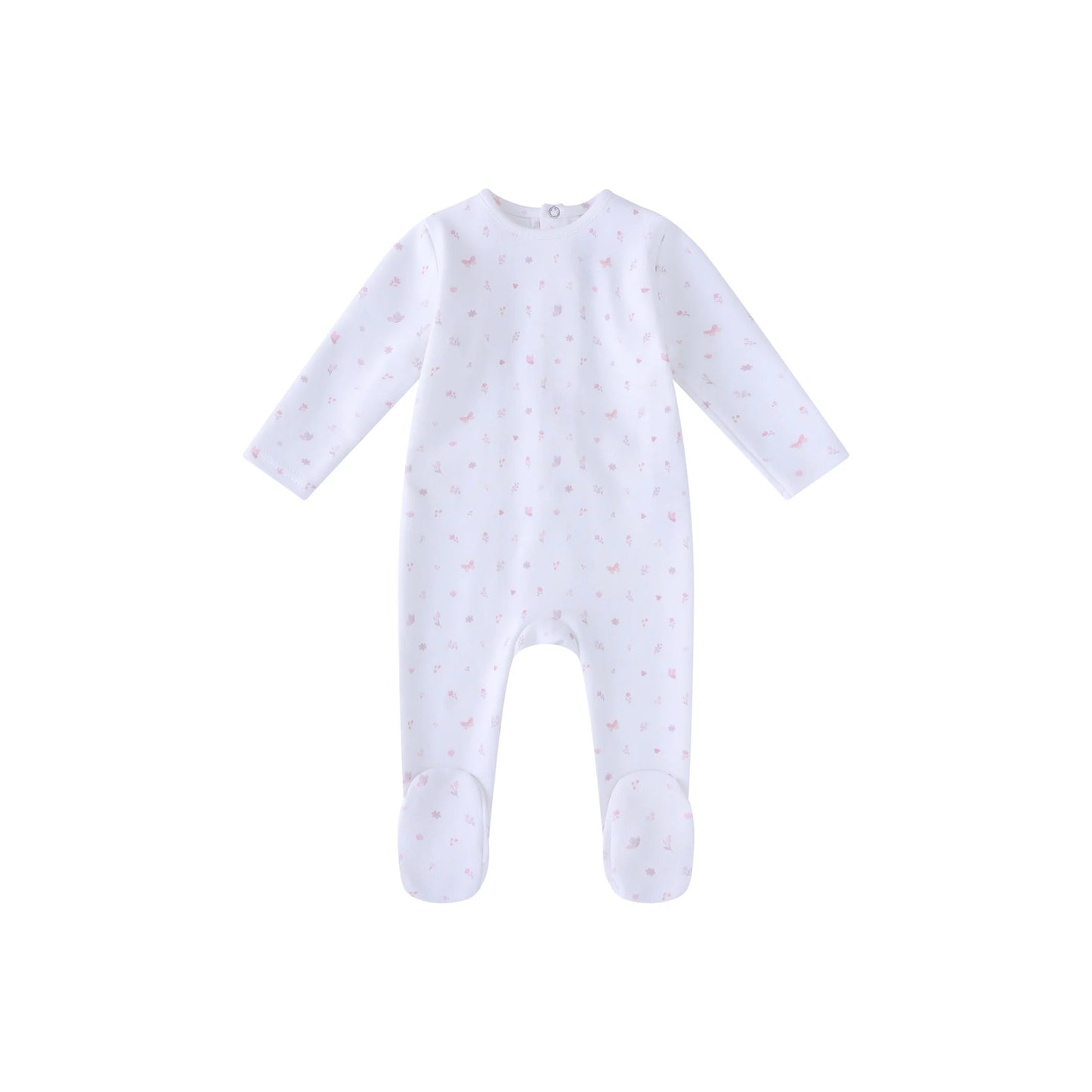 White Butterfly All Over Print Footie