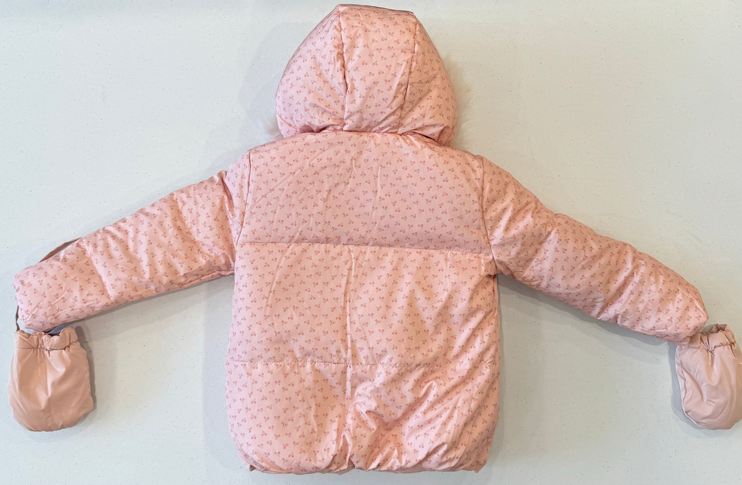 Reversible pink flowers jacket