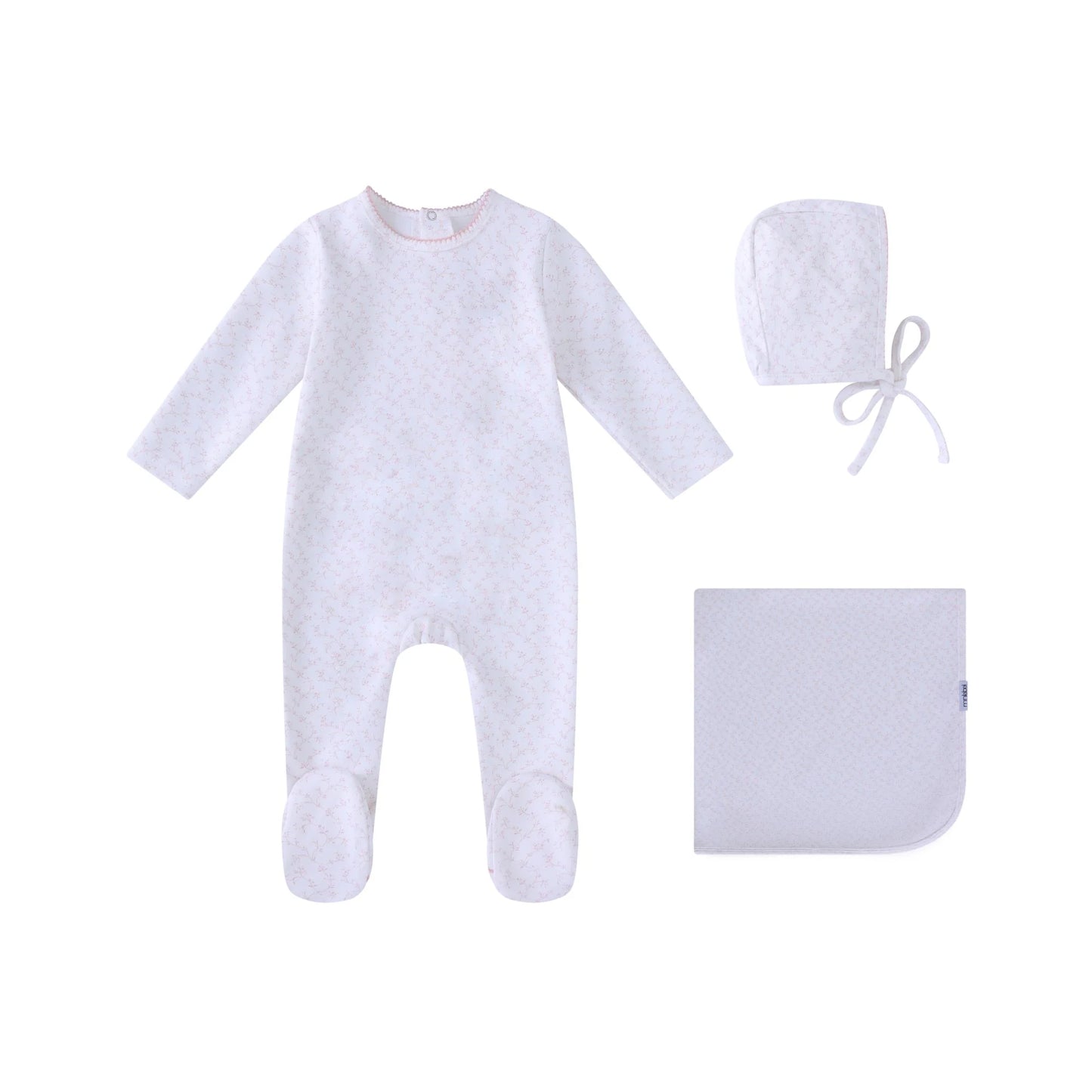 All Over Print Floral Layette Set