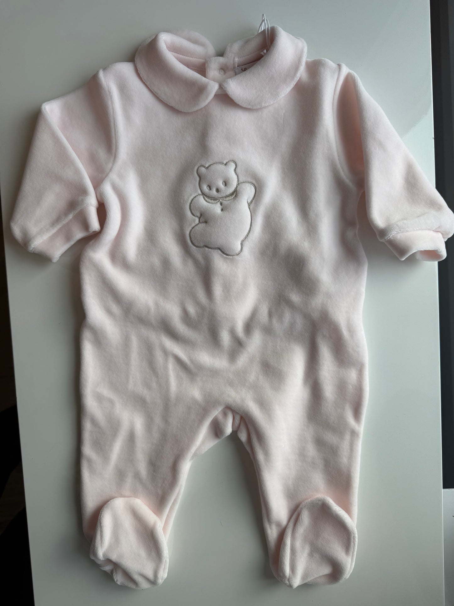 Kenzie Bear Velour Footie