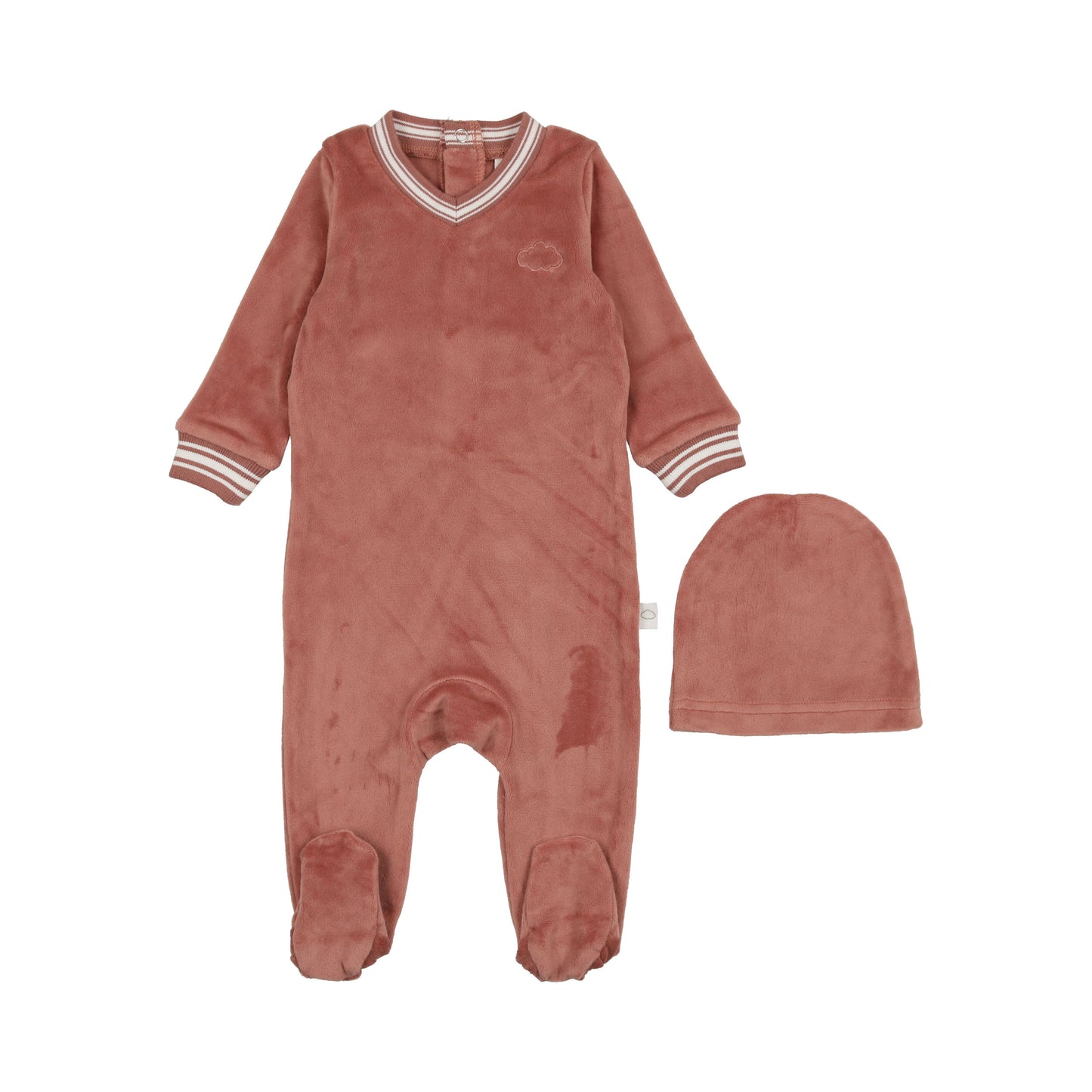 Velour Varsity Footie