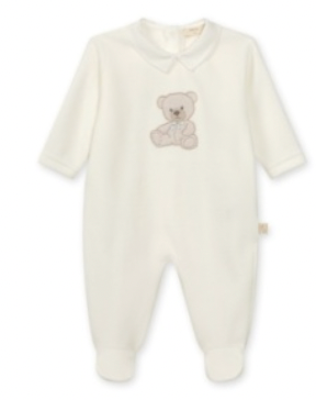 Velour Sweet Teddy footie