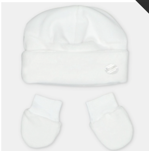 Cotton Hat and Mittens Set