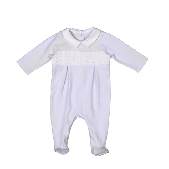 ANDY | Baby Boys Blue Organic Cotton Babygrow