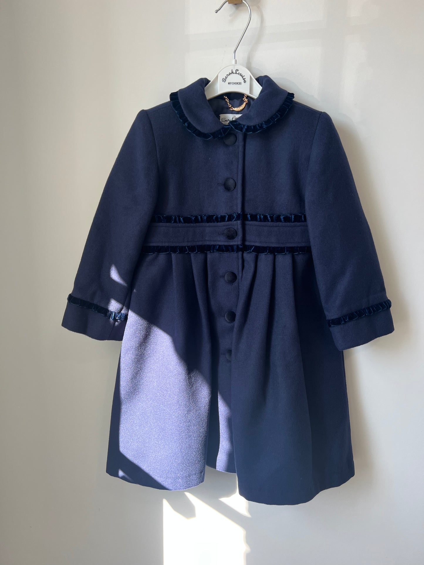 Velvet & navy peacoat