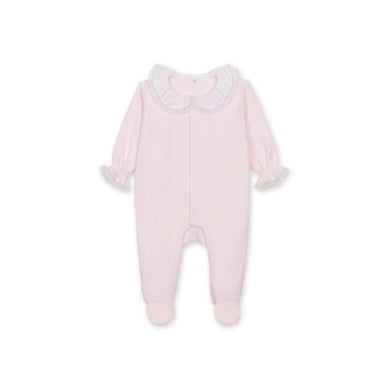 Linda Pink Footie W/ Lace