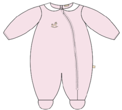 Rocking Horse Footie W/Zipper