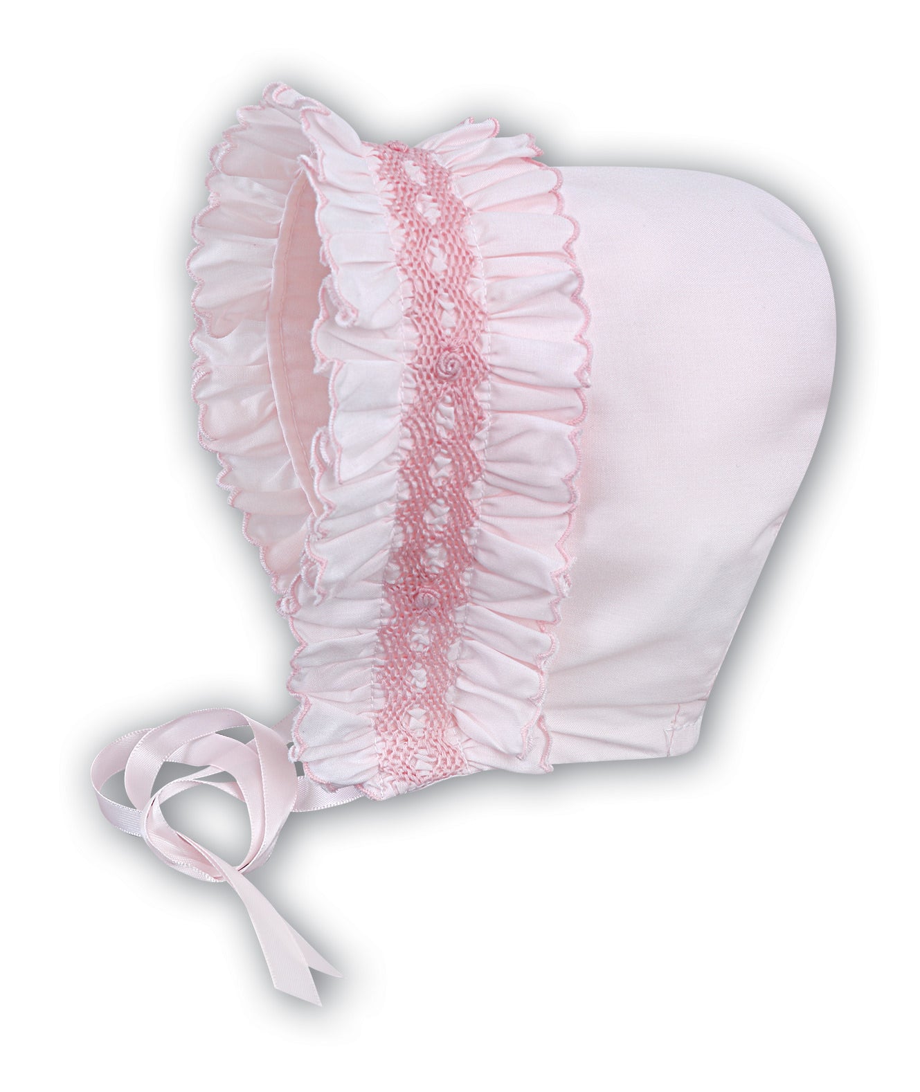 Embroidered flower bonnet