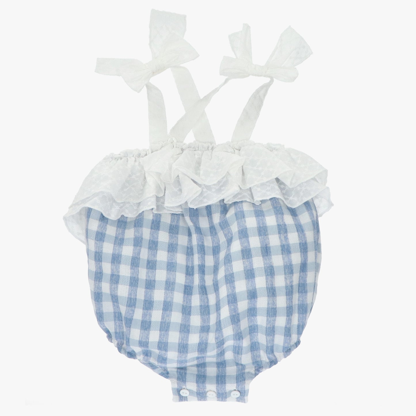 Blue checkered overalls