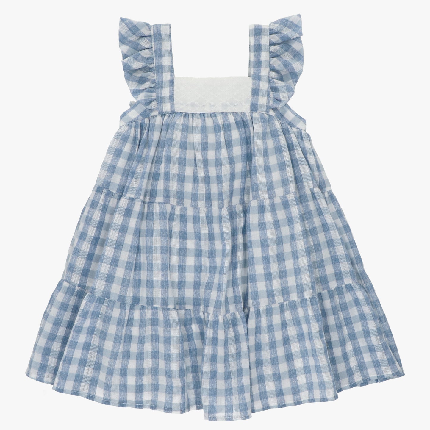 Blue checkered sleeveless dress