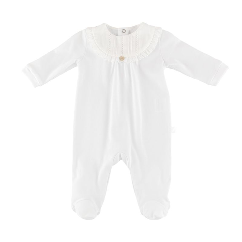 Lace Ruffle Collared Footie