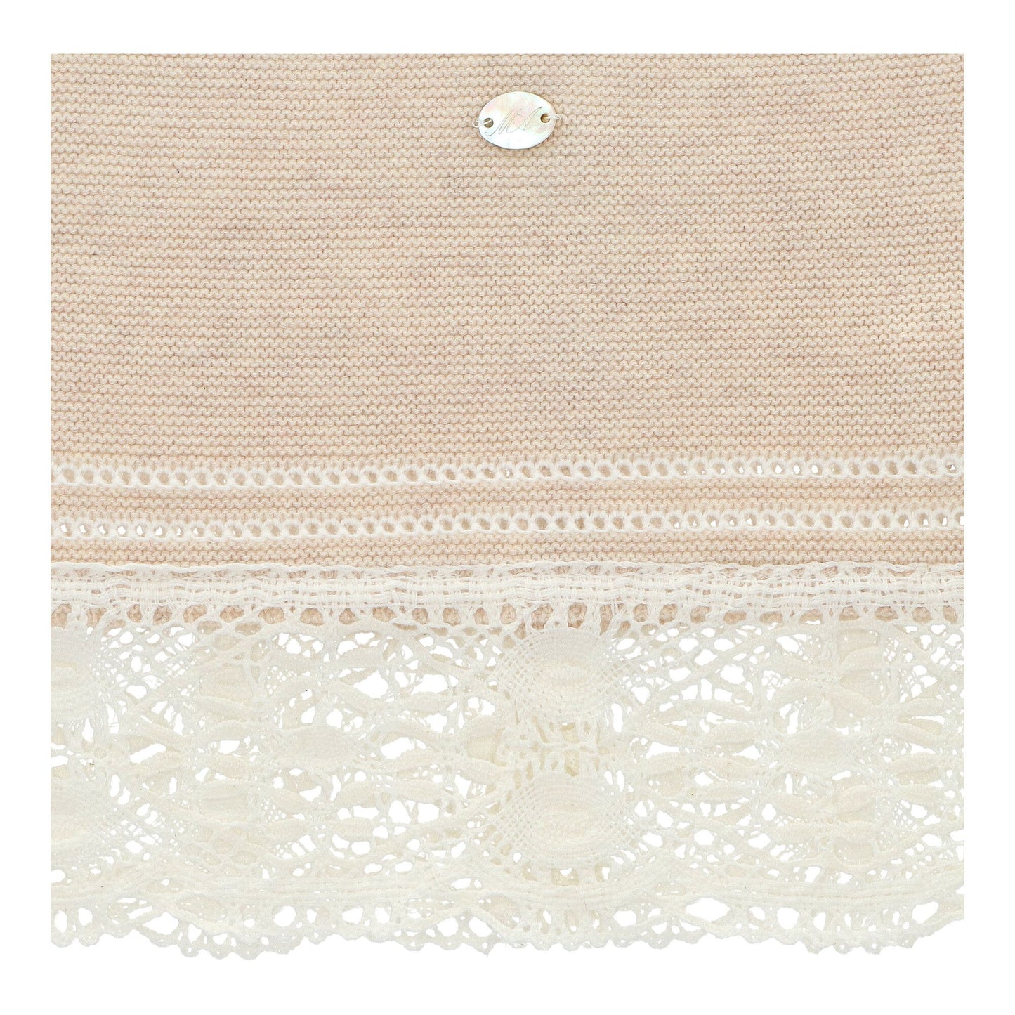 Three piece ivory lace knit set
