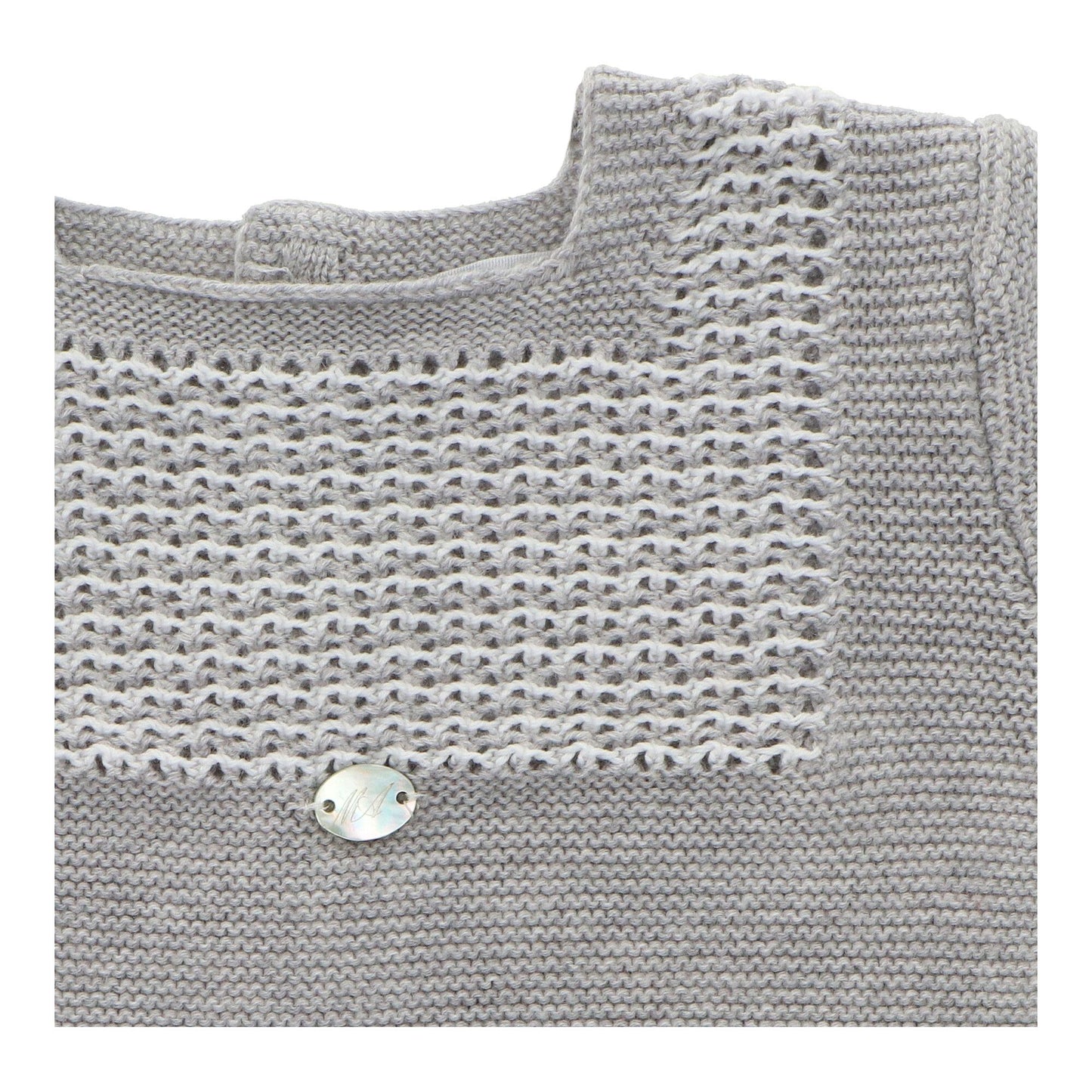 Three piece scalloped trim knit set