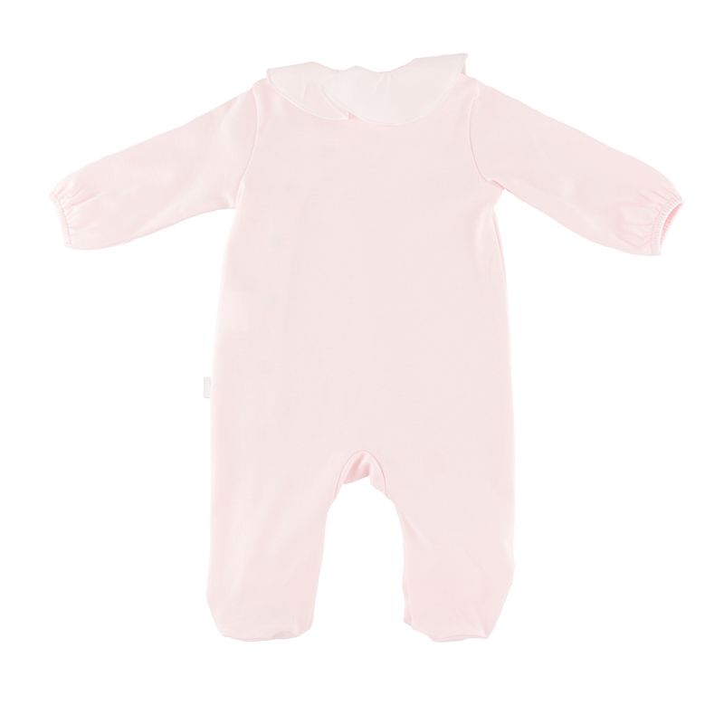 Floral Collared Snap-Up Footie