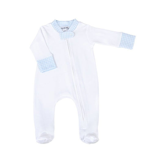 New beginnings zipper footie