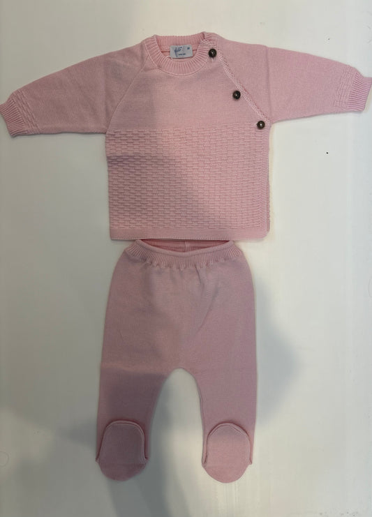 Pink wrap top set