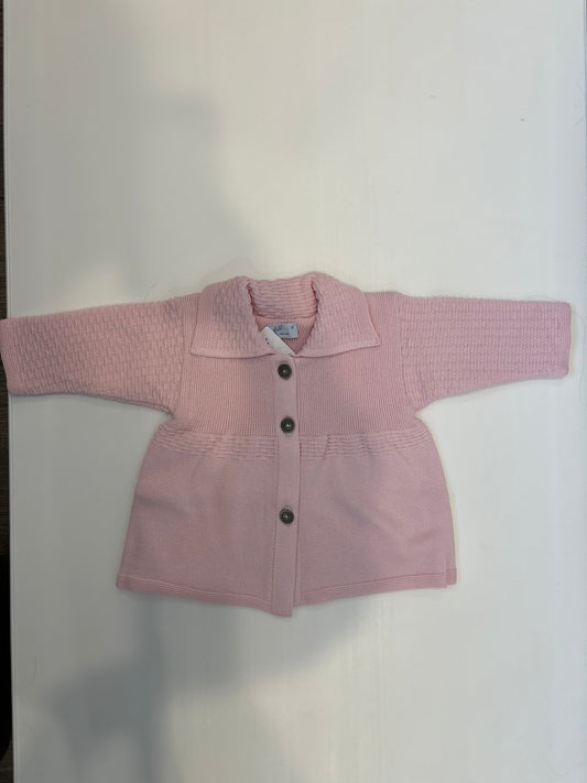 Pink wrap knit jacket