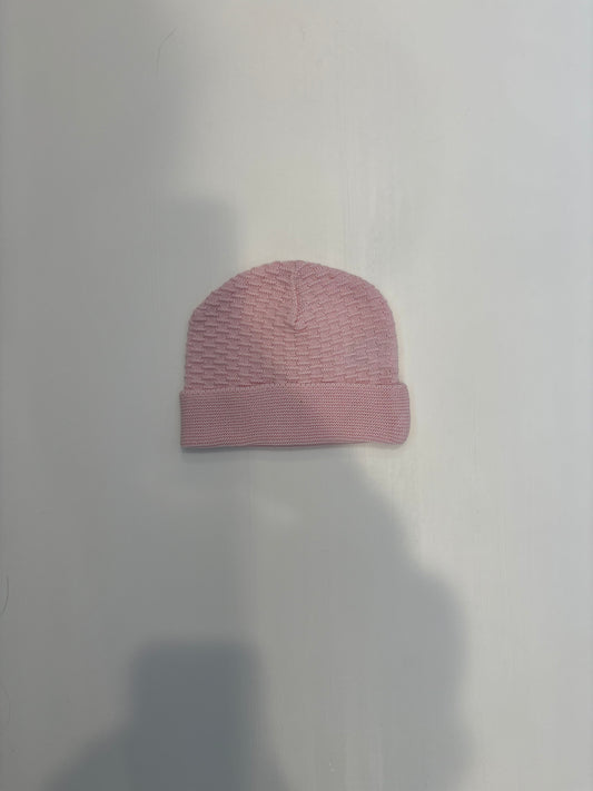 Pink wrap knit hat