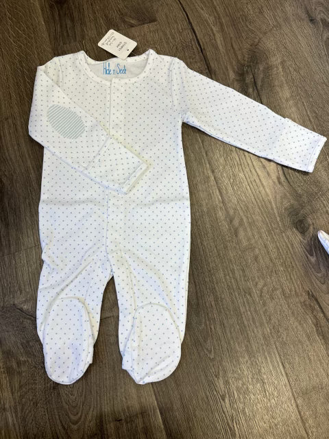 Mini star patch print footsie