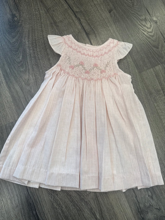 Pink Daisies Smocked Dress