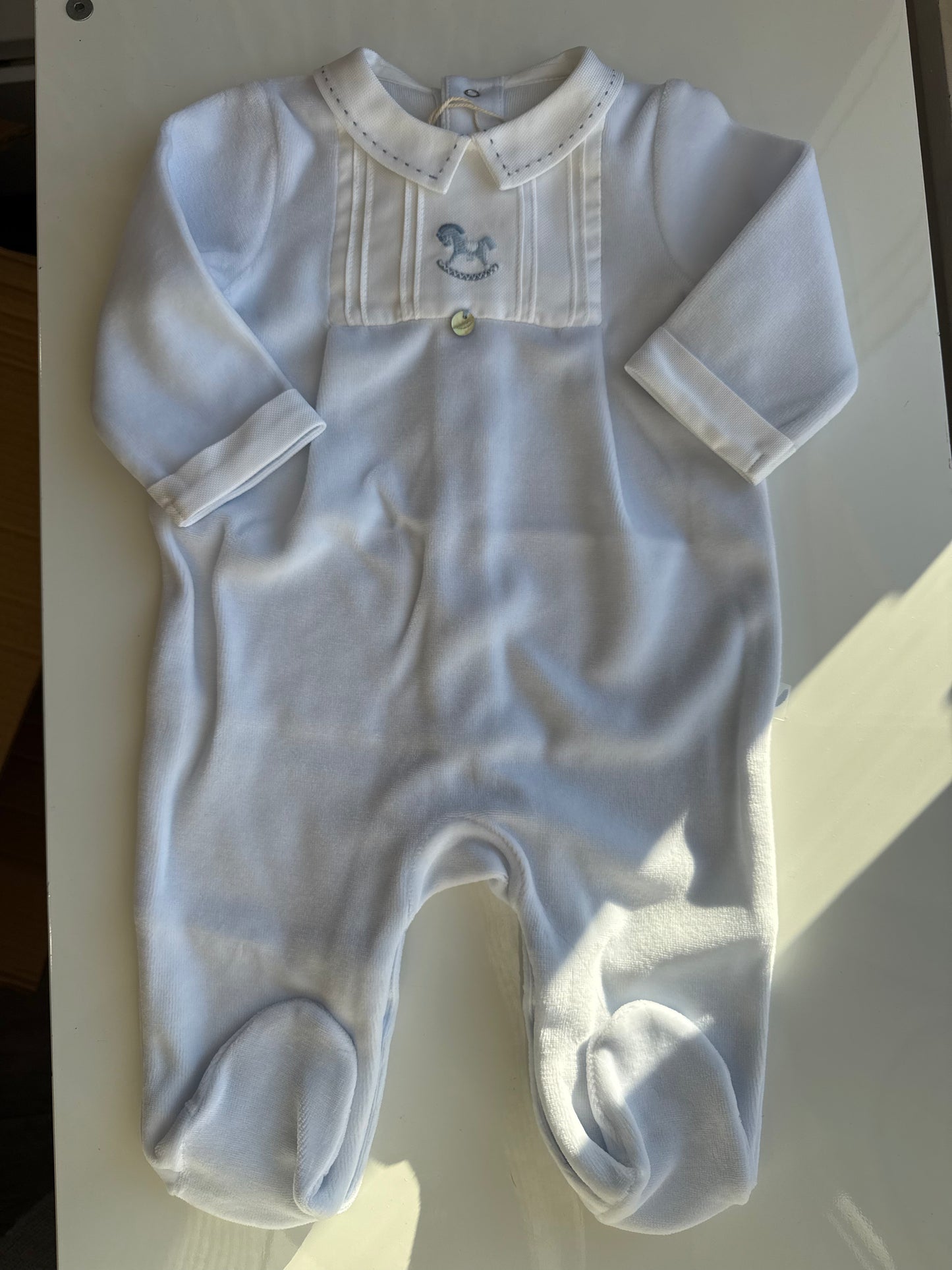 Equestrian Velour Footie