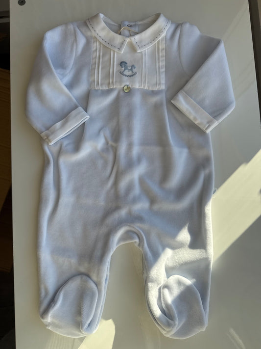 Equestrian Velour Footie