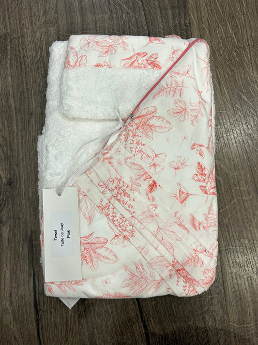 Toile De Jouy | PINK Hooded Towel
