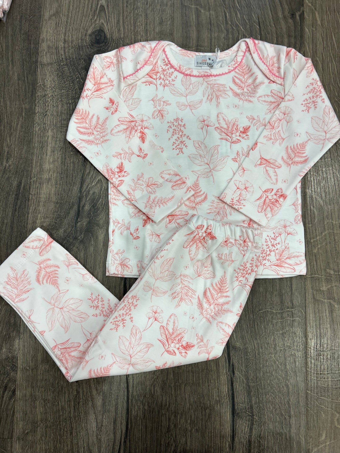 Toile De Jouy | PINK Pyjama Picot 2pcs no feet