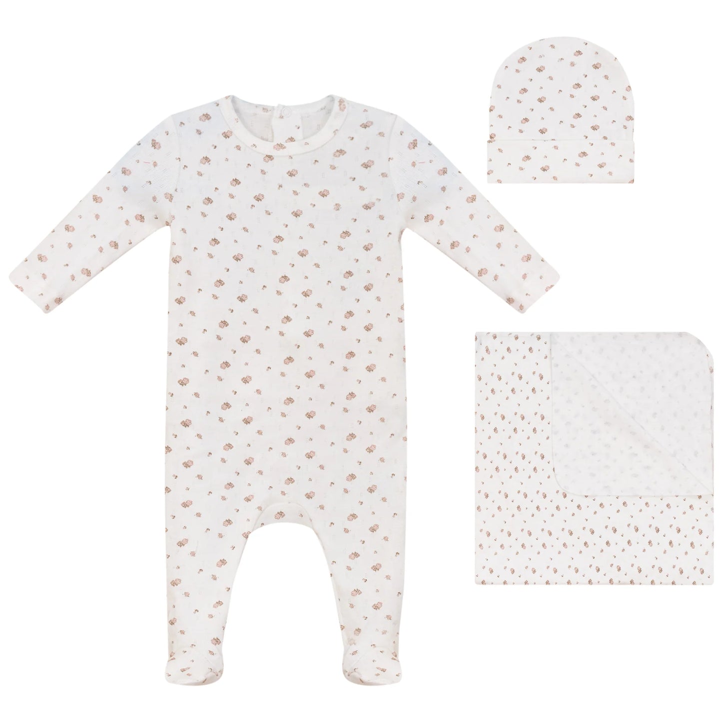 Bubani Eyelet Floral Layette Set