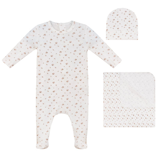 Bubani Eyelet Floral Layette Set