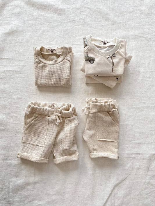 Kids T-Shirt / Linen Waffle