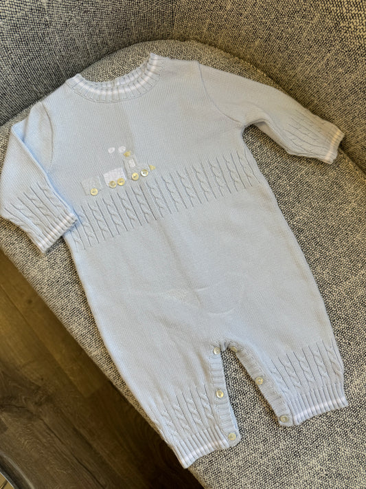 Train knit romper