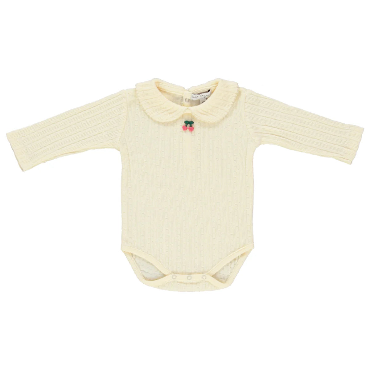 Bebe Collar Natural Cherry Pointelle Set