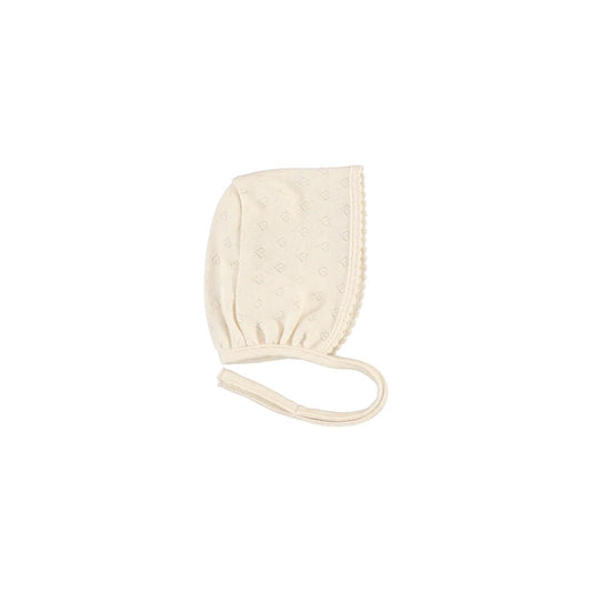 Bebe Heart Bonnet Heart Pointelle