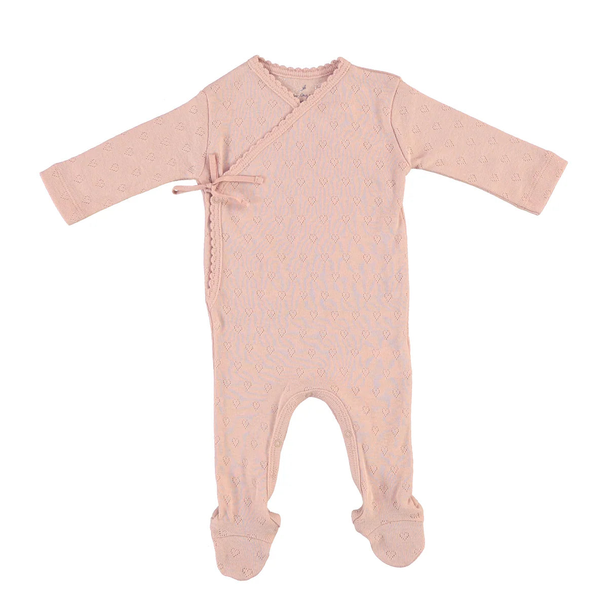 Bebe Heart Wrap Overall Heart Pointelle