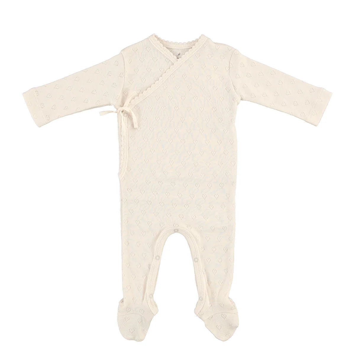 Bebe Heart Wrap Overall Heart Pointelle