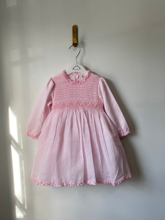Bubblegum smocked L/S dress
