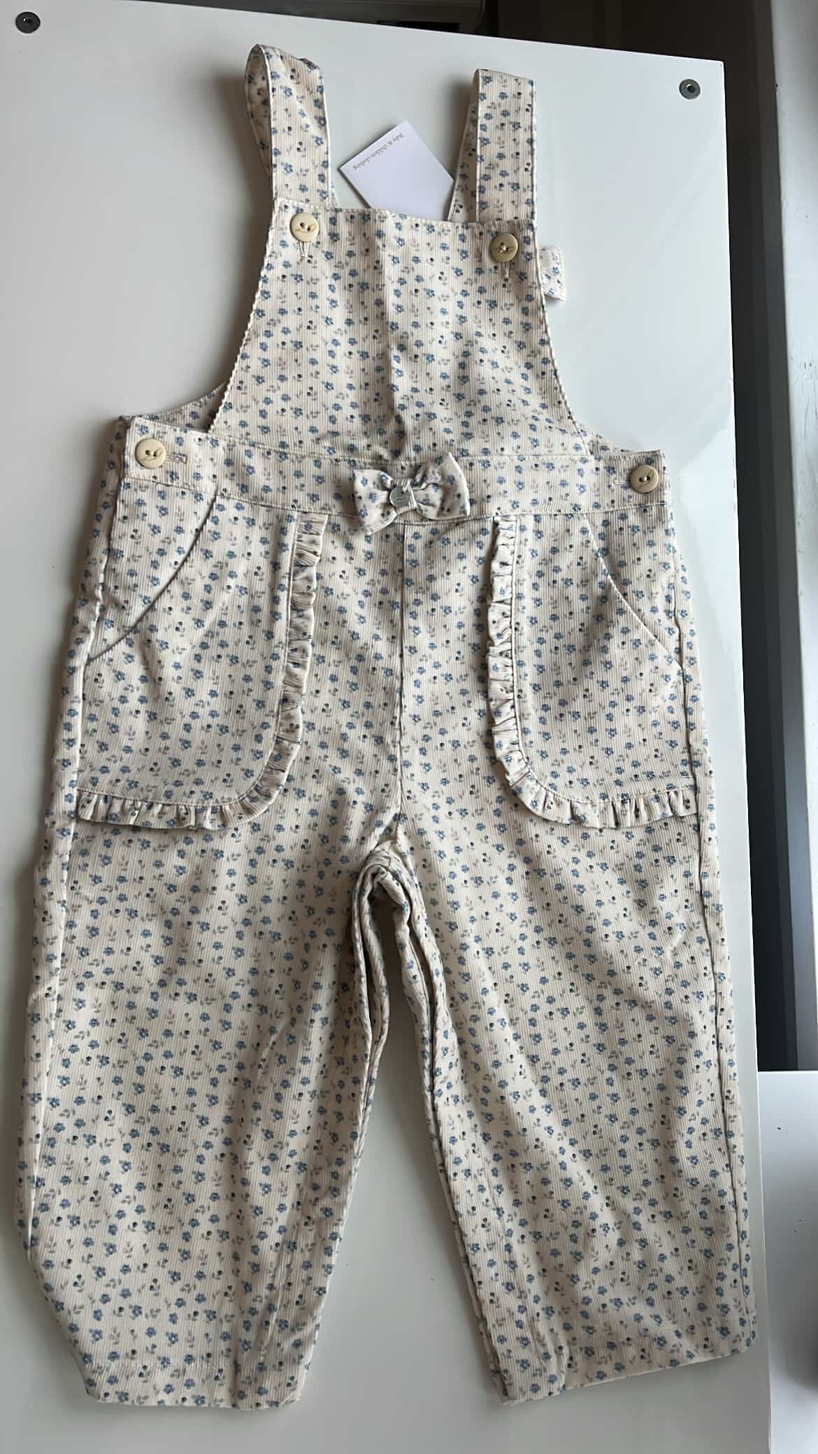 Rosie Ruffle Velvet Overall