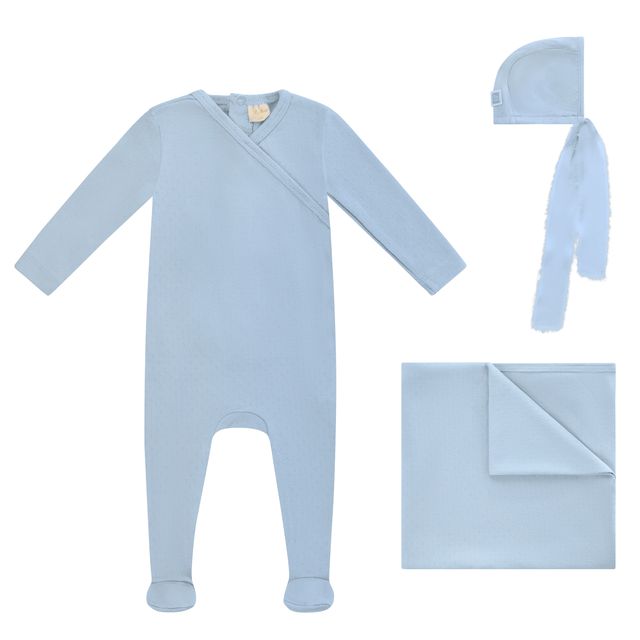 Wrap With Chiffon Ribbon Boys Layette set