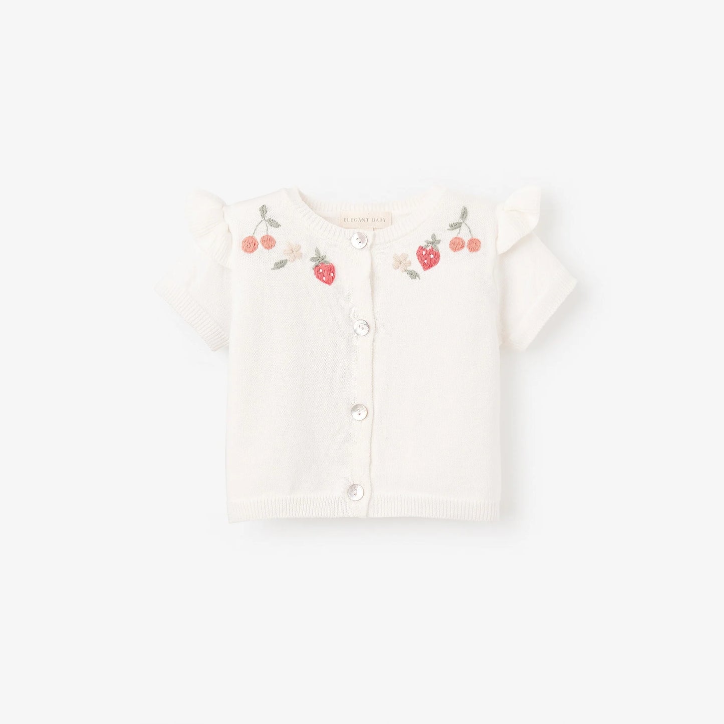 STRAWBERRY PICNIC CARDIGAN HAND- EMBROIDERED