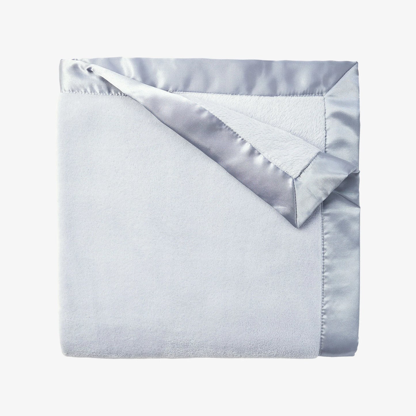 SATIN TRIM FLANNEL FLEECE BABY STROLLER BLANKE
