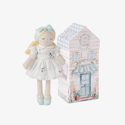 BOXED LINEN AMELIA DOLL
