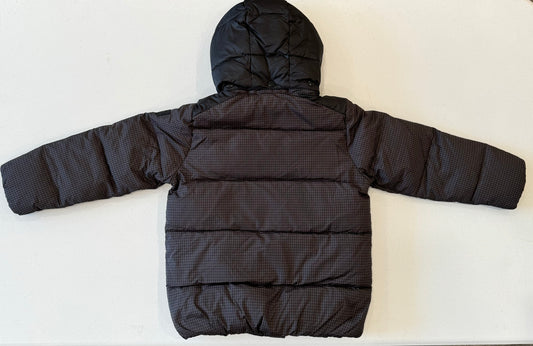 Black checked puffer jacket