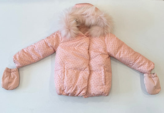 Reversible pink flowers jacket