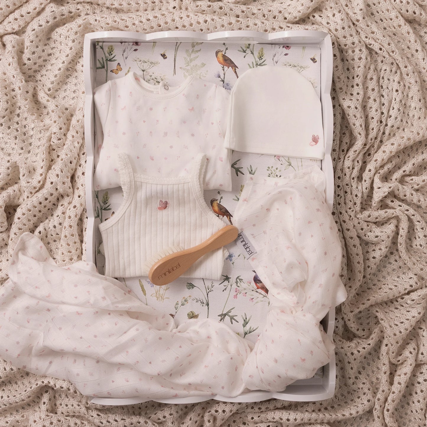 White Butterfly All Over Print Gift Box
