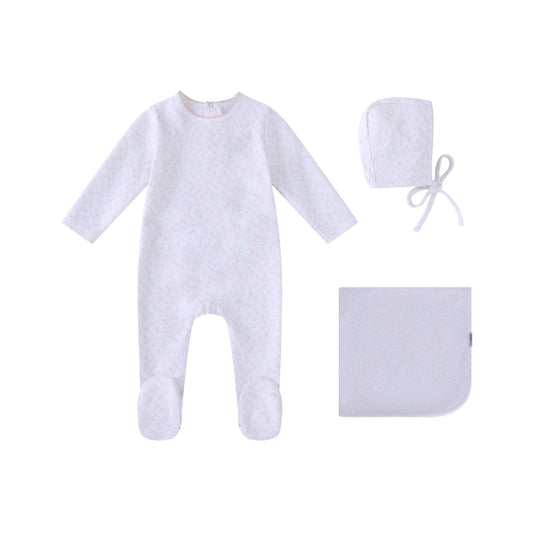 All Over Print Floral Layette Set