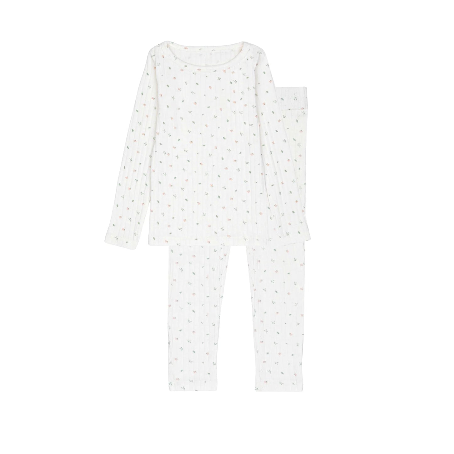 Ivory Petal Pointelle Floral Pajamas