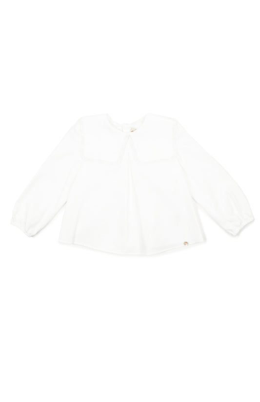 White squared collar blouse