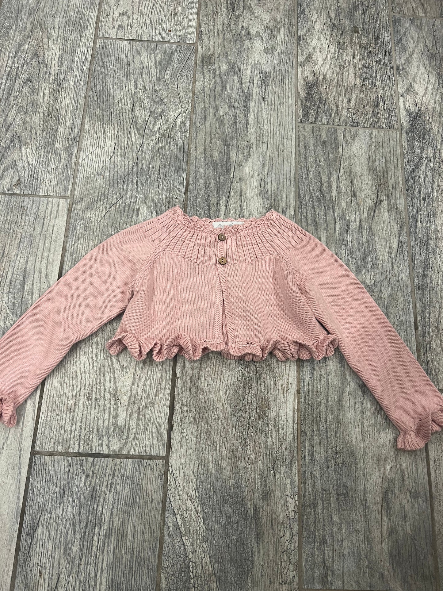 Pink cropped cardigan