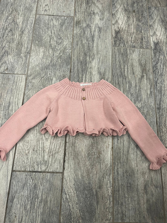 Pink cropped cardigan